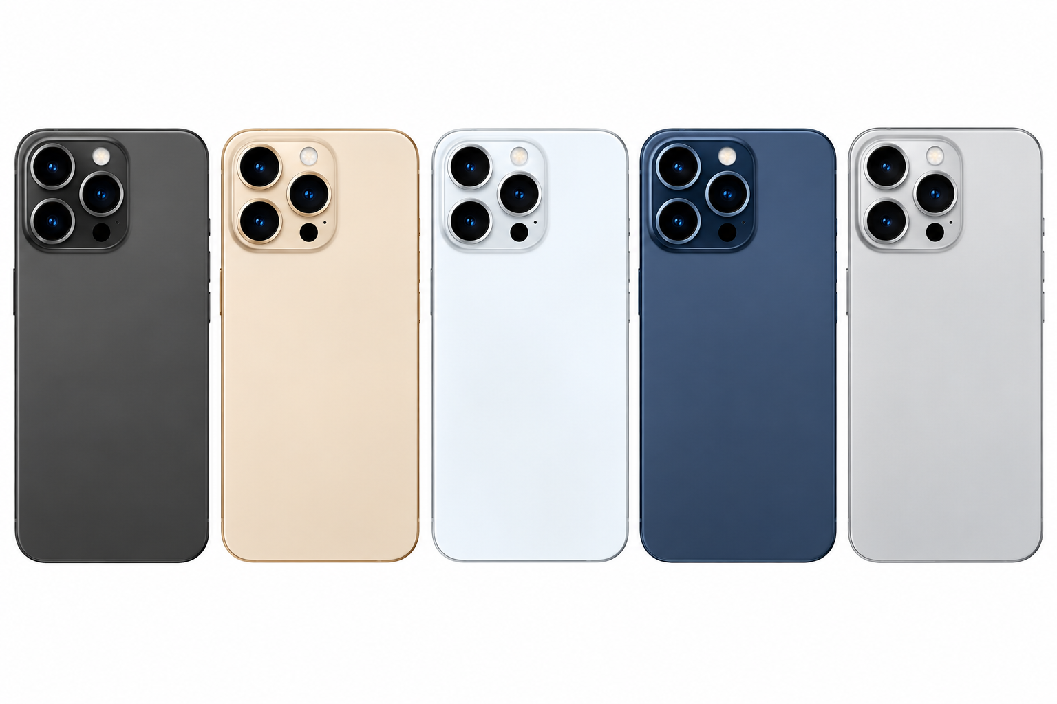 Compatible Replacement for iPhone 11 to iPhone 16 Pro Converter Housing Body – Black, Gold, White, Navy Blue & Grey